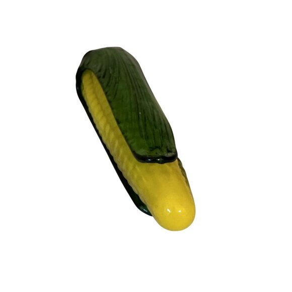 Vtg Murano Hand Blown Corn On The Cobb 8” 1970s Studio Art Glass Decor - Picture 5 of 7